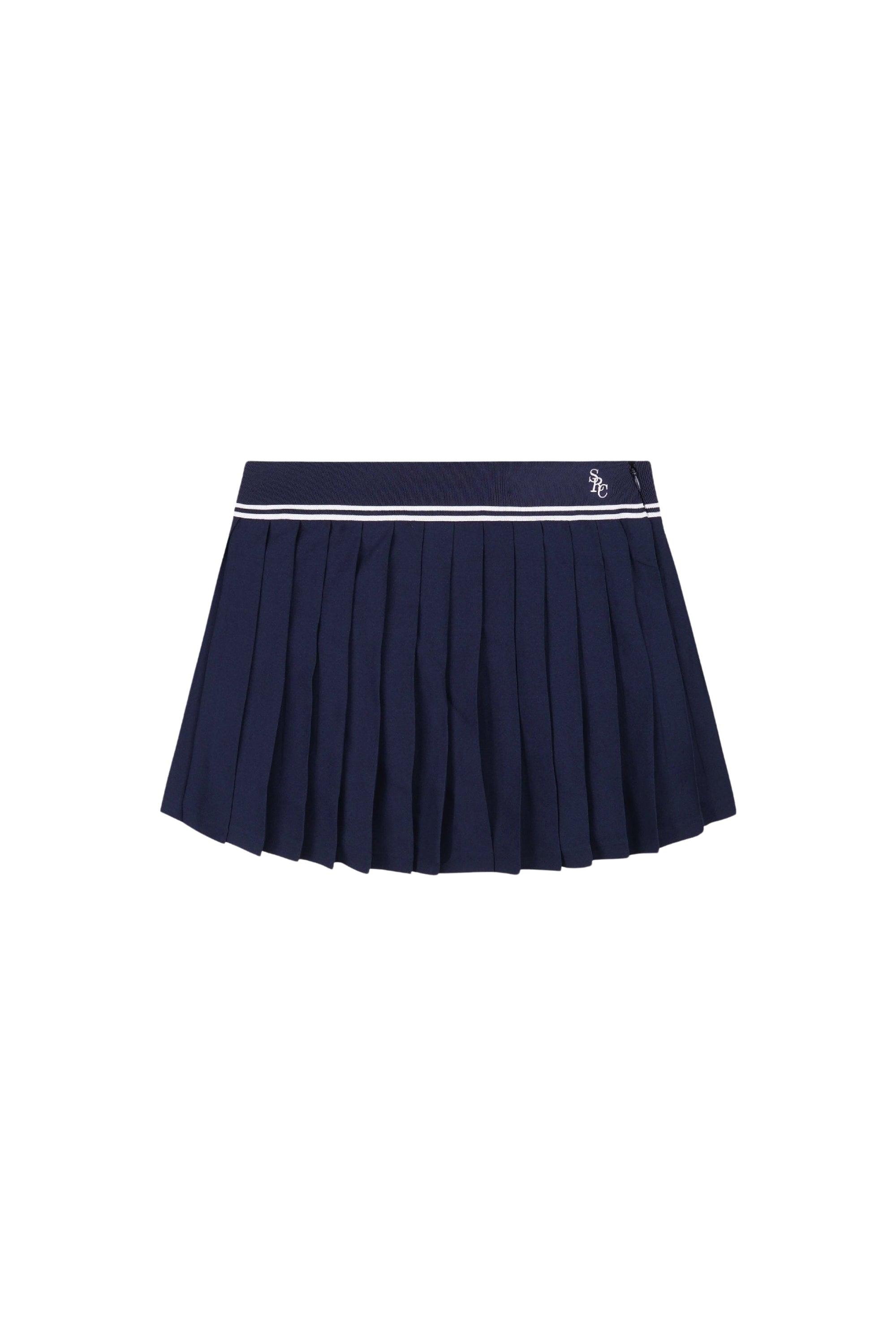 Pleated skirt with logo - Dark Navy