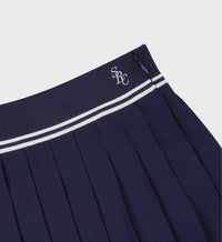 Pleated skirt with logo - Dark Navy