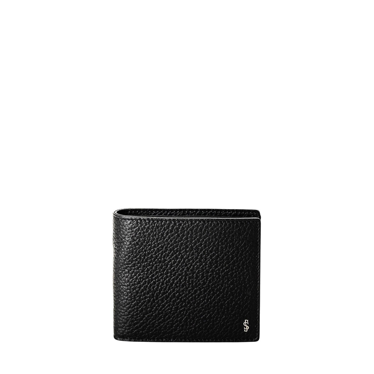 Leather wallet with 4 card slots - Black
