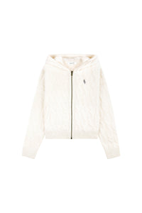 SRC cashmere and wool zip-up hoodie - Cream