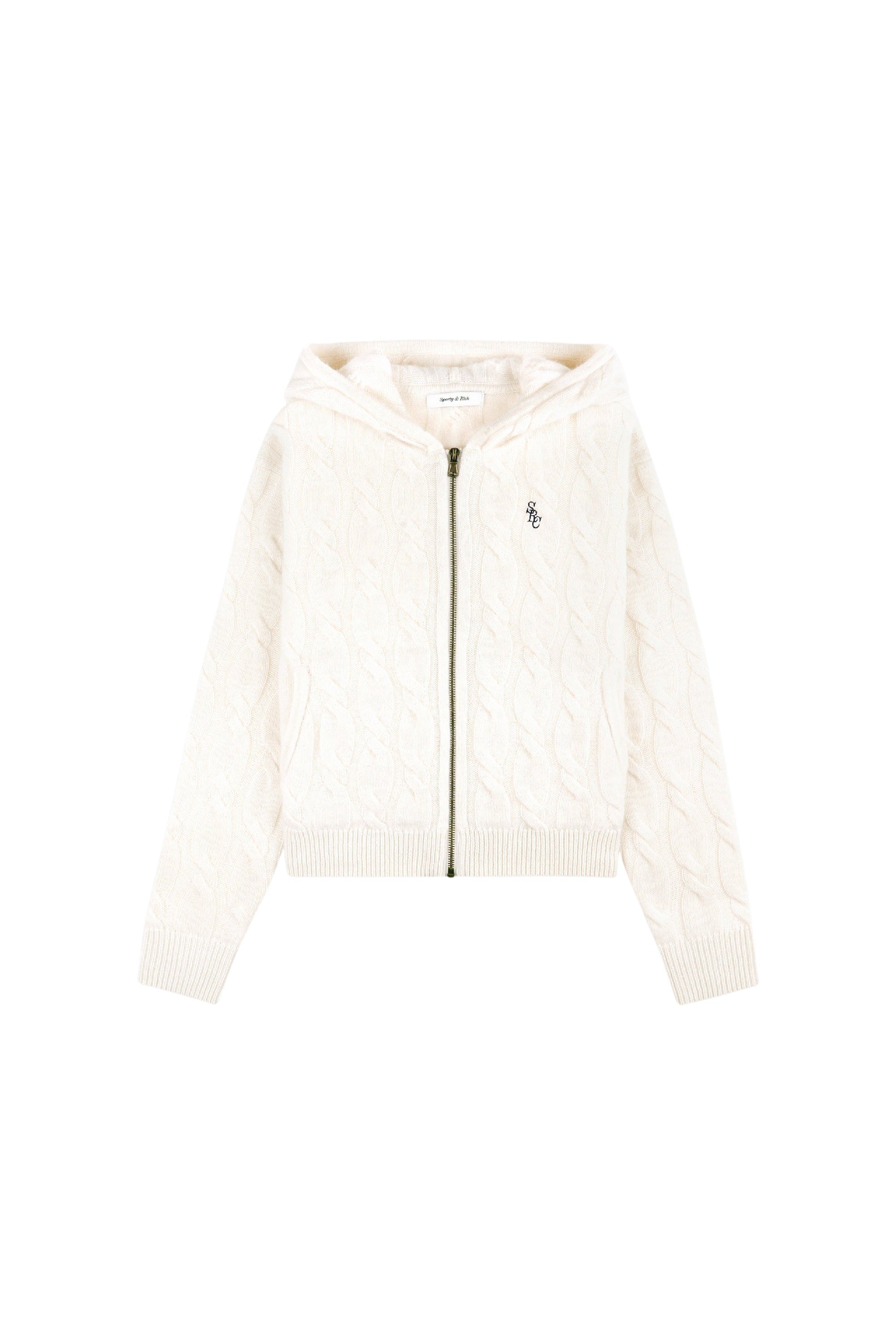 SRC cashmere and wool zip-up hoodie - Cream