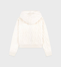 SRC cashmere and wool zip-up hoodie - Cream