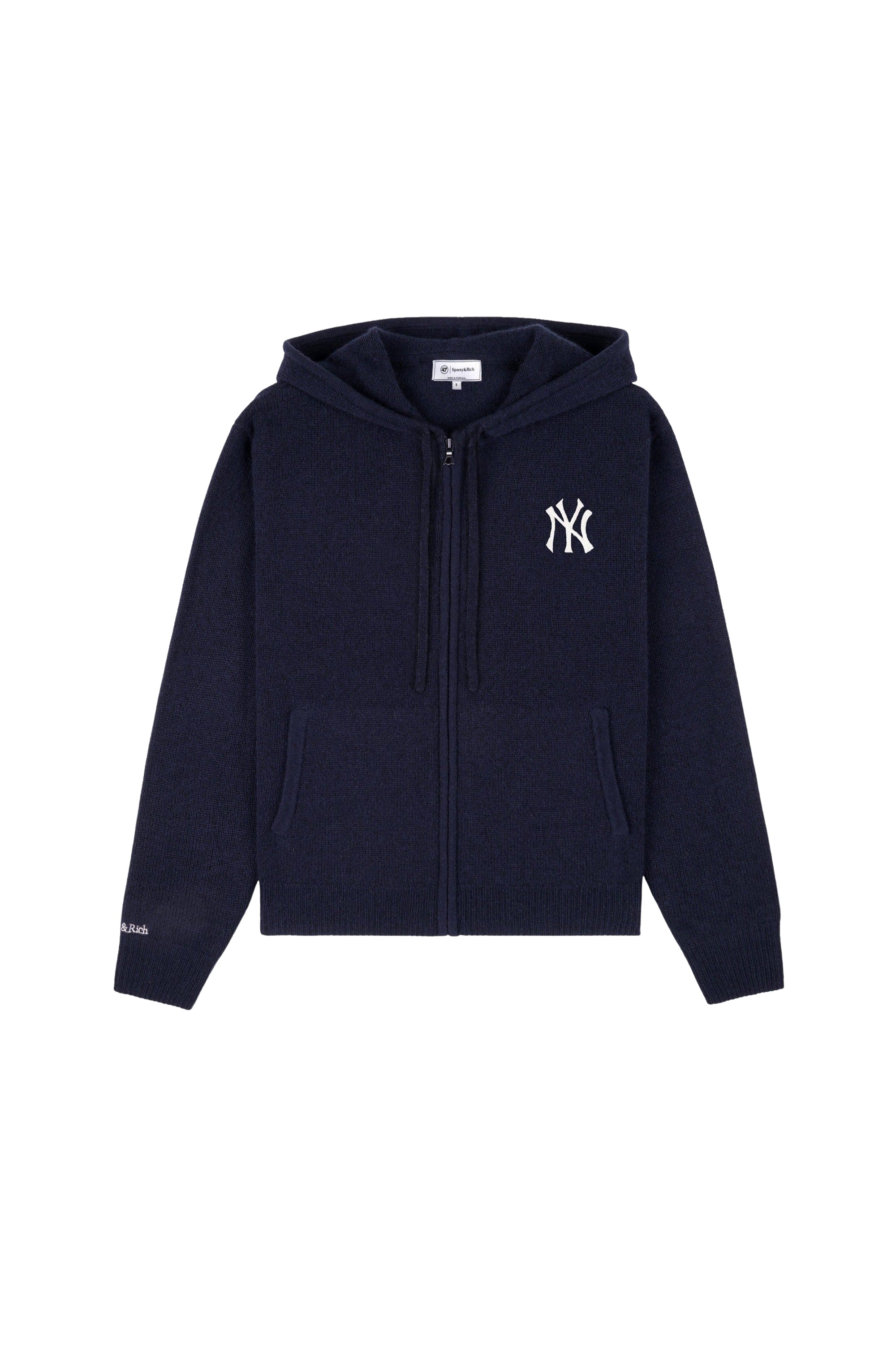 Sweatshirt Heritage Yankees Serif en cachemire - Bleu Marine & Blanc