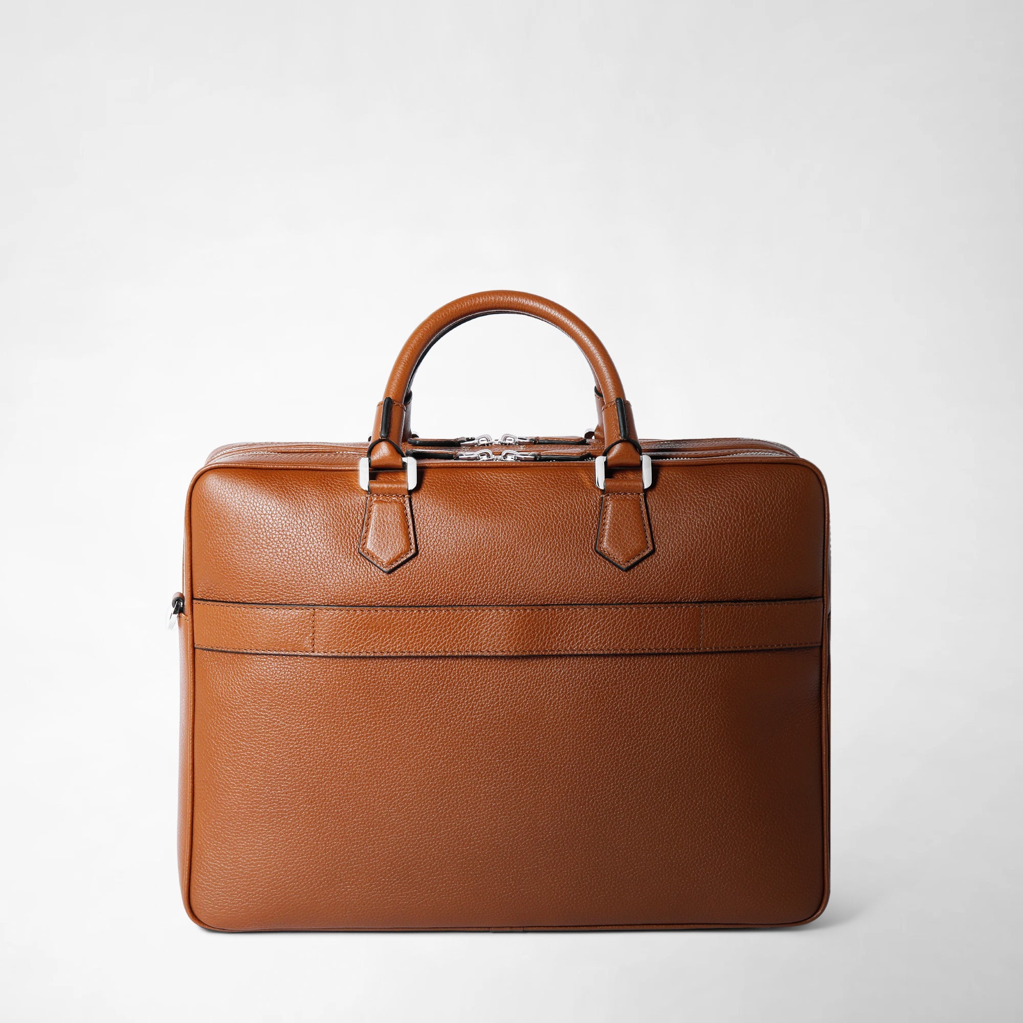 Leather briefcase - Tobacco