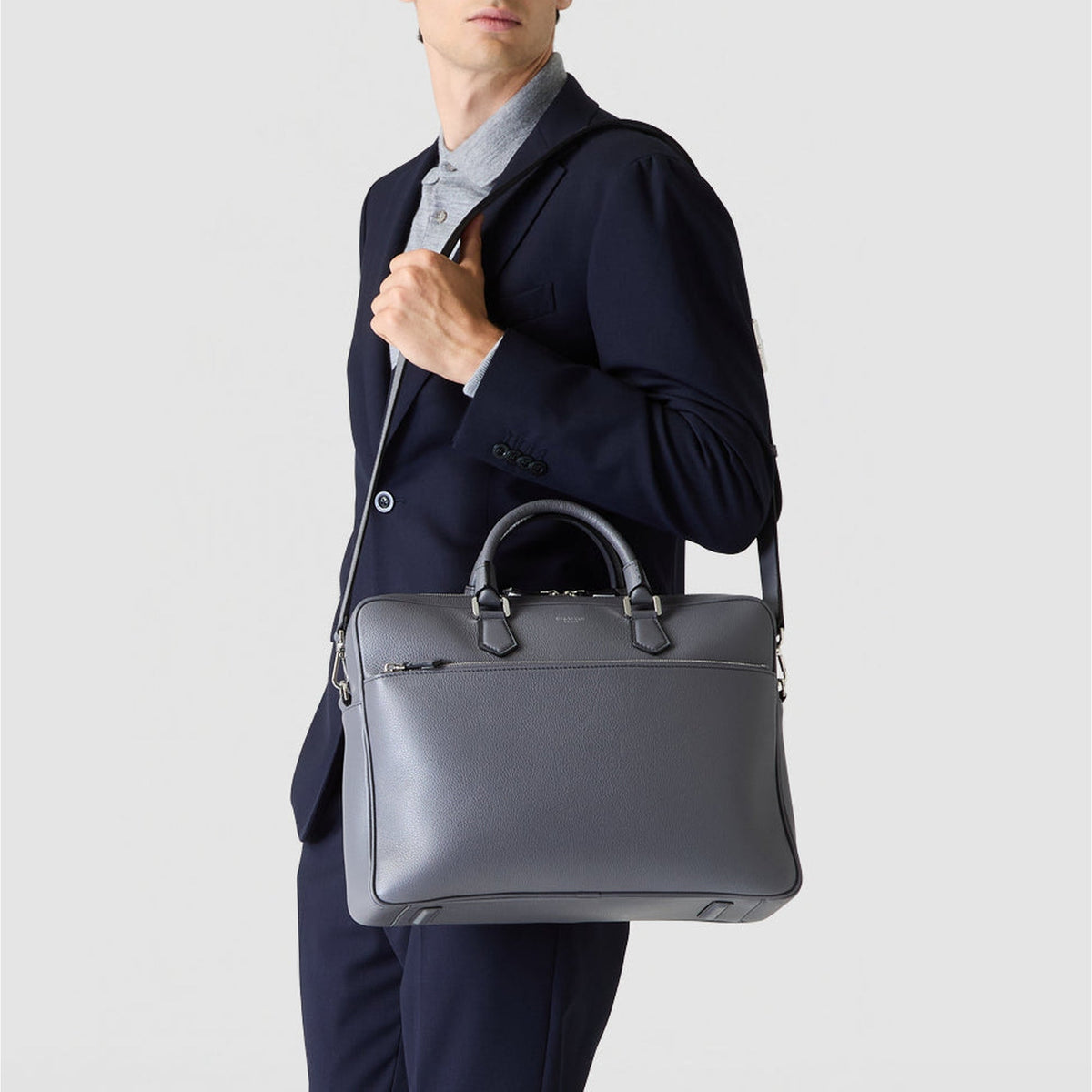 Slim briefcase Cachemire Shadow - Shadow