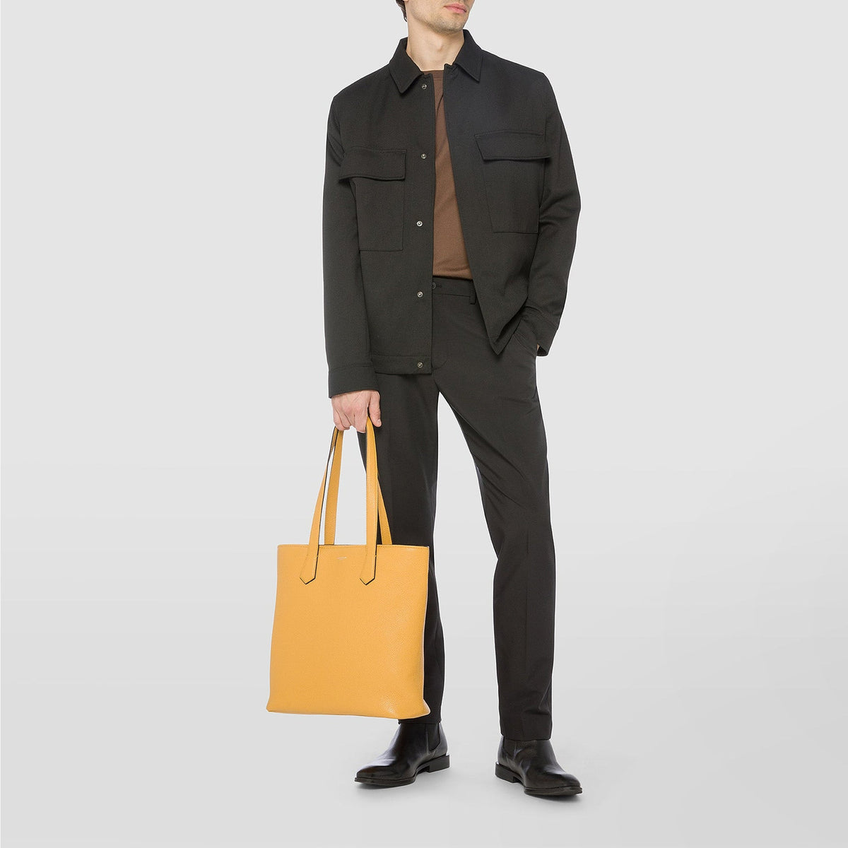 Soft N/S tote Cachemire Ochre - Ochre