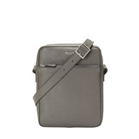North South leather shoulder bag - Asphalt
