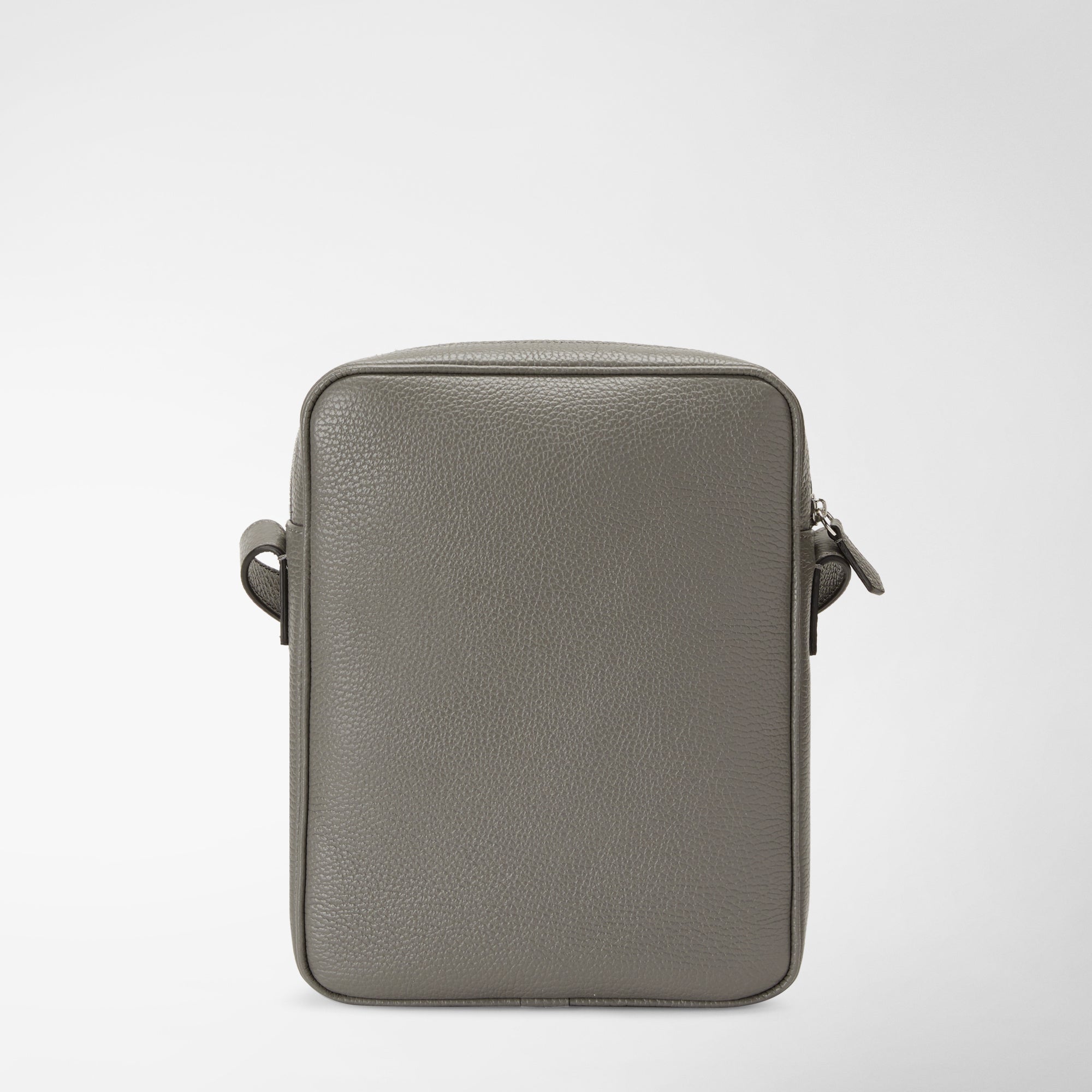 North South leather shoulder bag - Asphalt