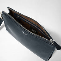 Top zip clutch Cachemire Navy Blue - Navy Blue