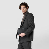 Top zip clutch Cachemire Navy Blue - Navy Blue