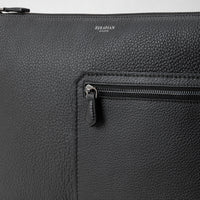 Housse d'ordinateur zippée en cuir - Black Eclipse