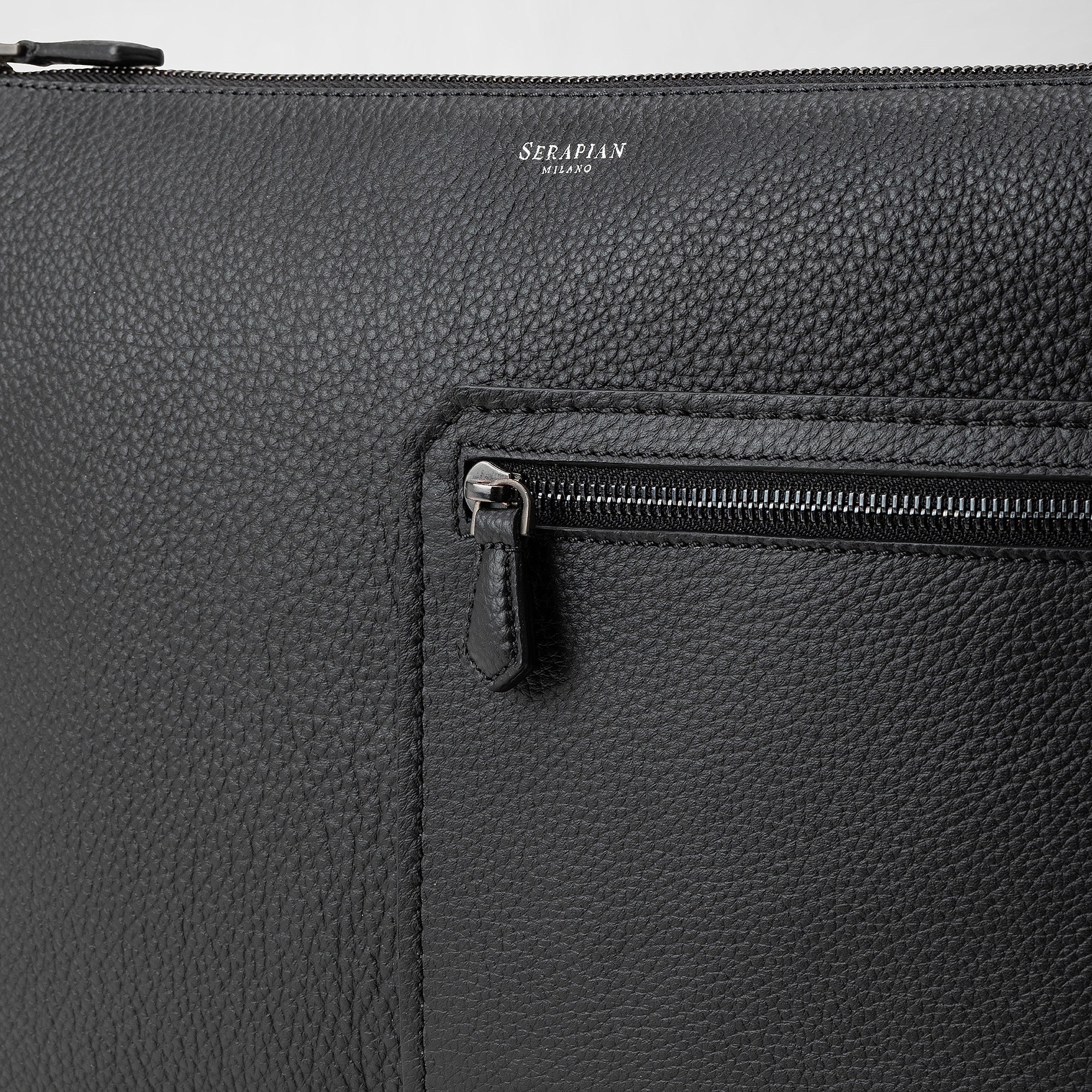 Housse d'ordinateur zippée en cuir - Black Eclipse