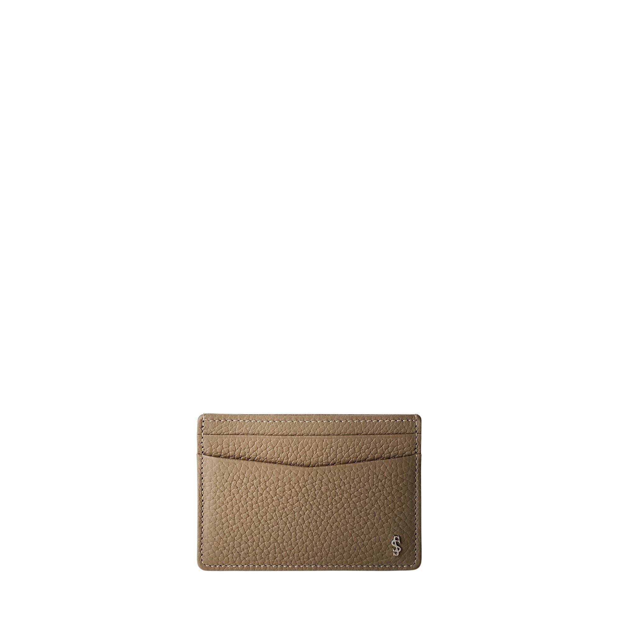 Porte-cartes 4 fentes en cuir - Beige