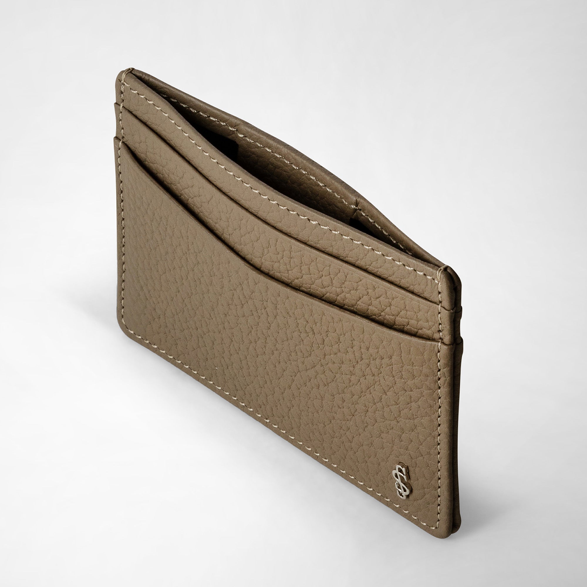 Porte-cartes 4 fentes en cuir - Beige