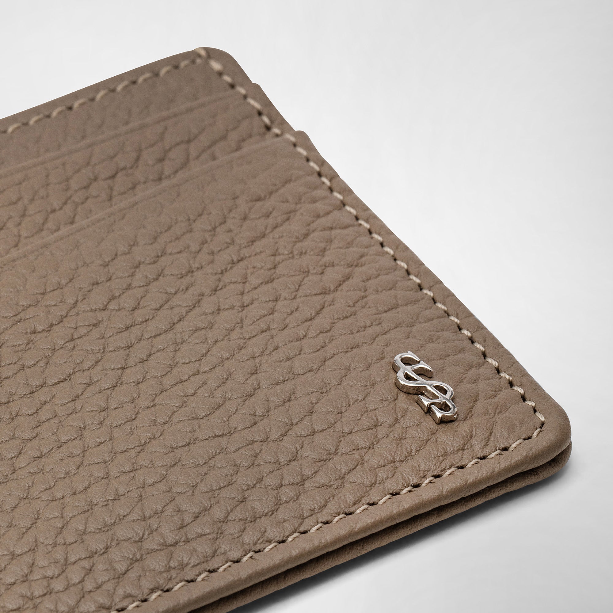Porte-cartes 4 fentes en cuir - Beige