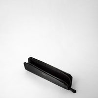 Trousse zippée en cuir - Black Eclipse