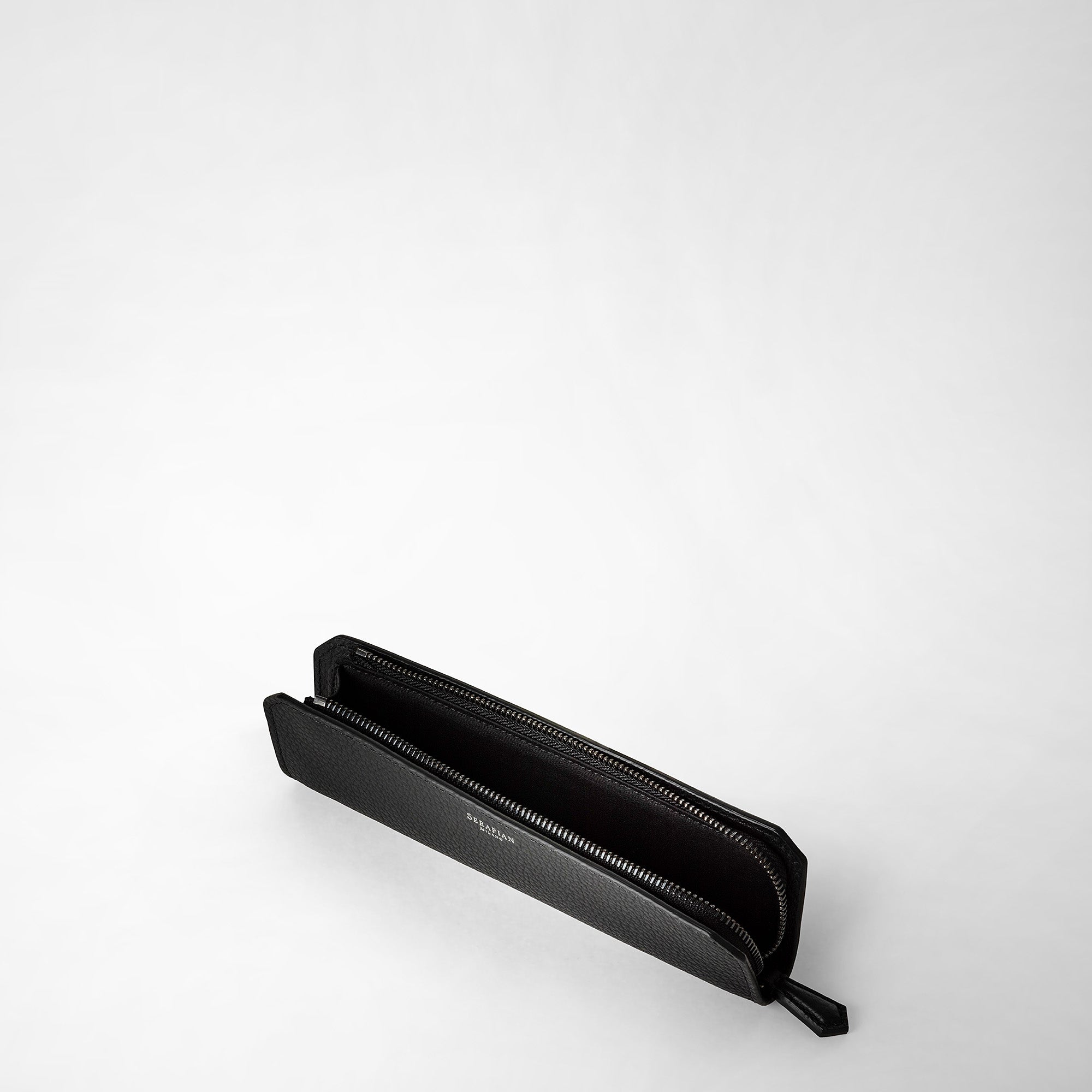 Trousse zippée en cuir - Black Eclipse