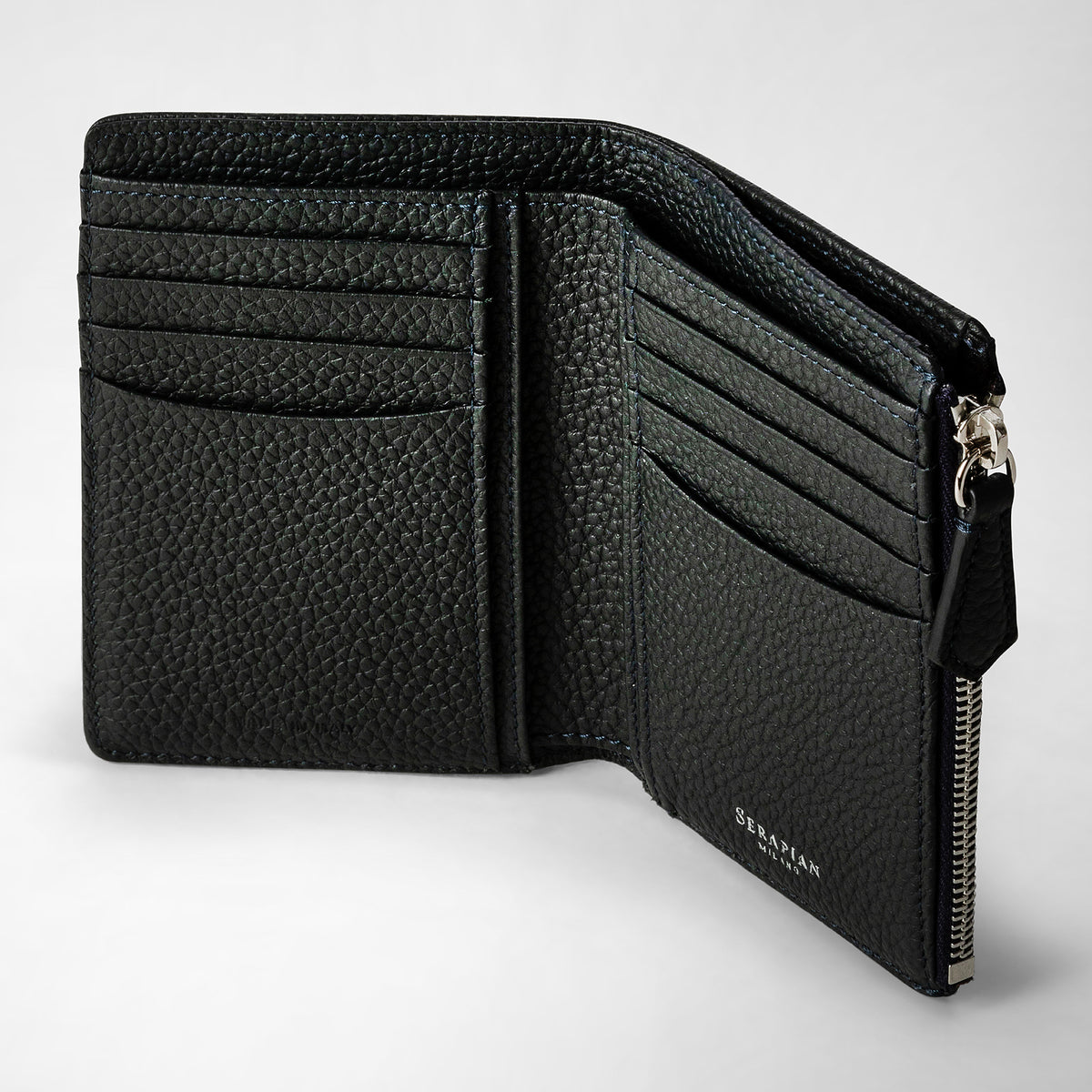Vert billf w/zip Cachemire Navy - Navy Blue