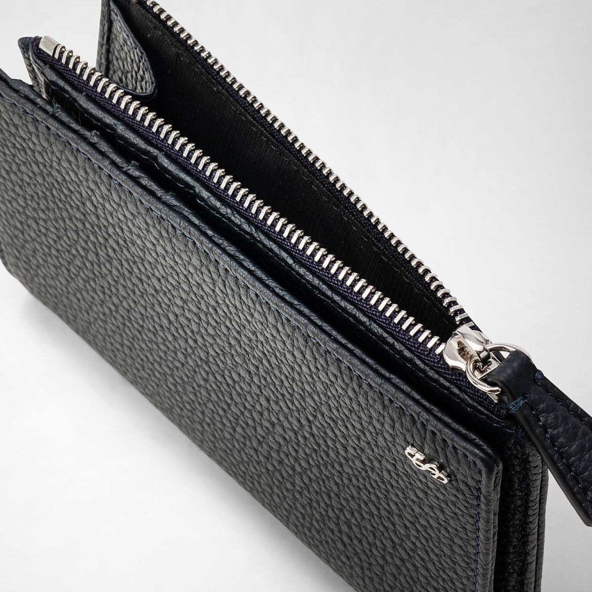 Vert billf w/zip Cachemire Navy - Navy Blue