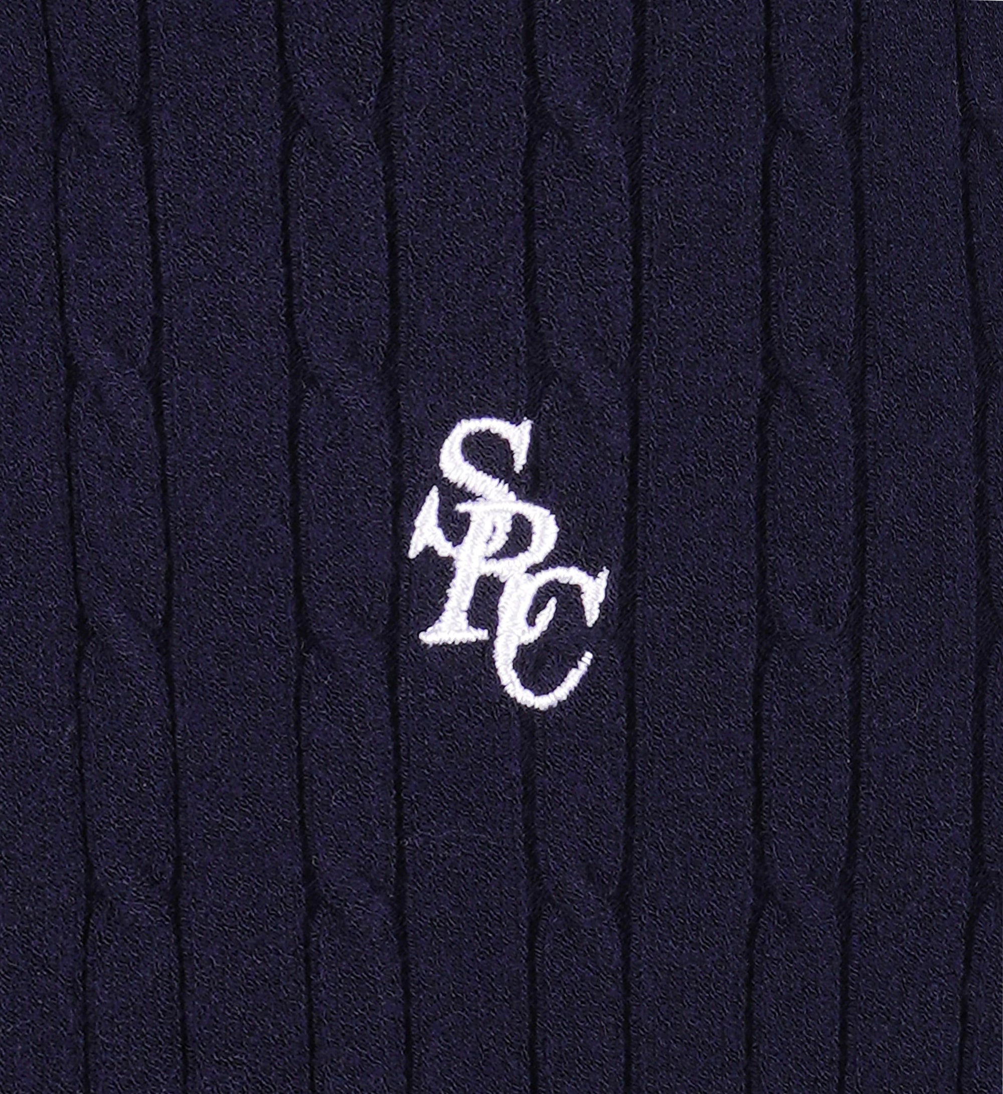 SRC Mini Cable Polo - Navy & White