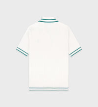 Polo SRC avec logo en maille - White & Alpine