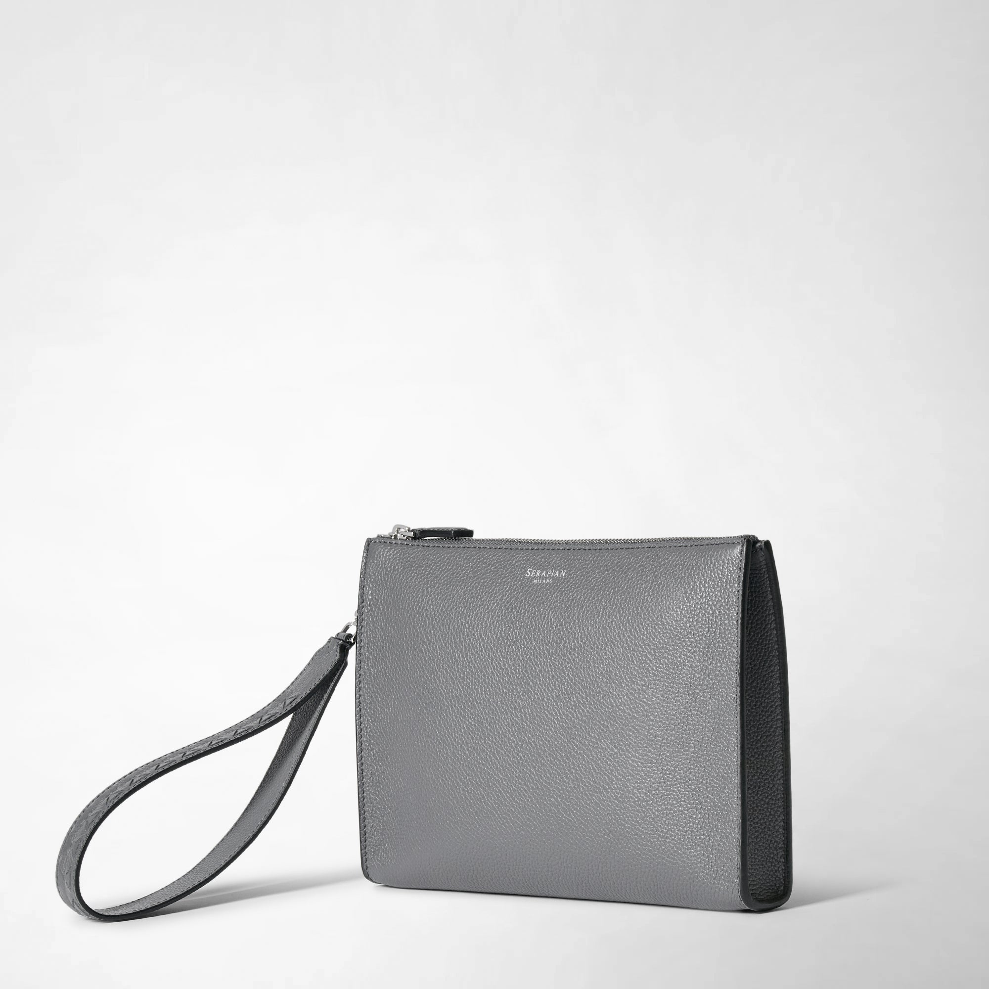 Leather handle pouch - Shadow