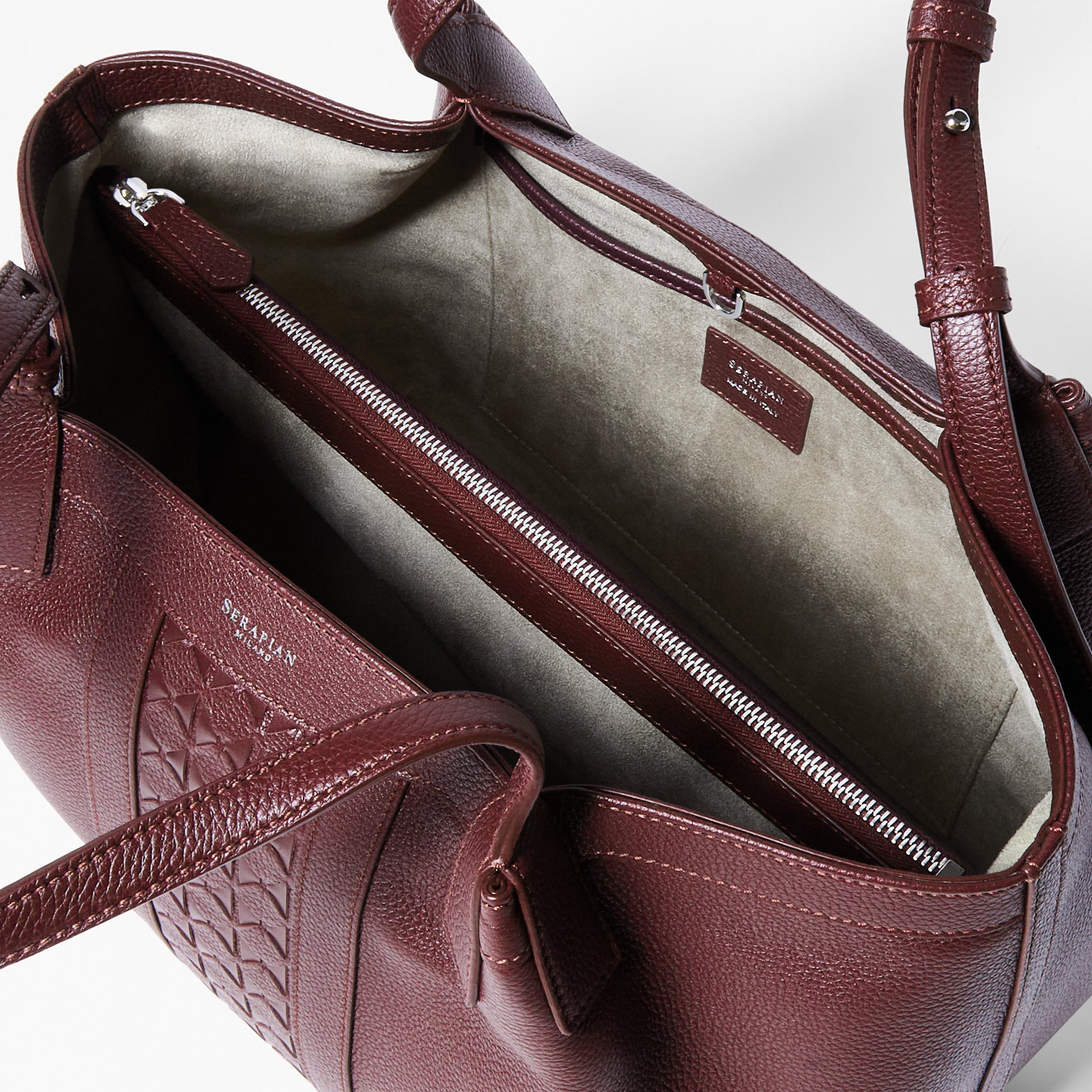 Petit sac Secret en cuir - Grape