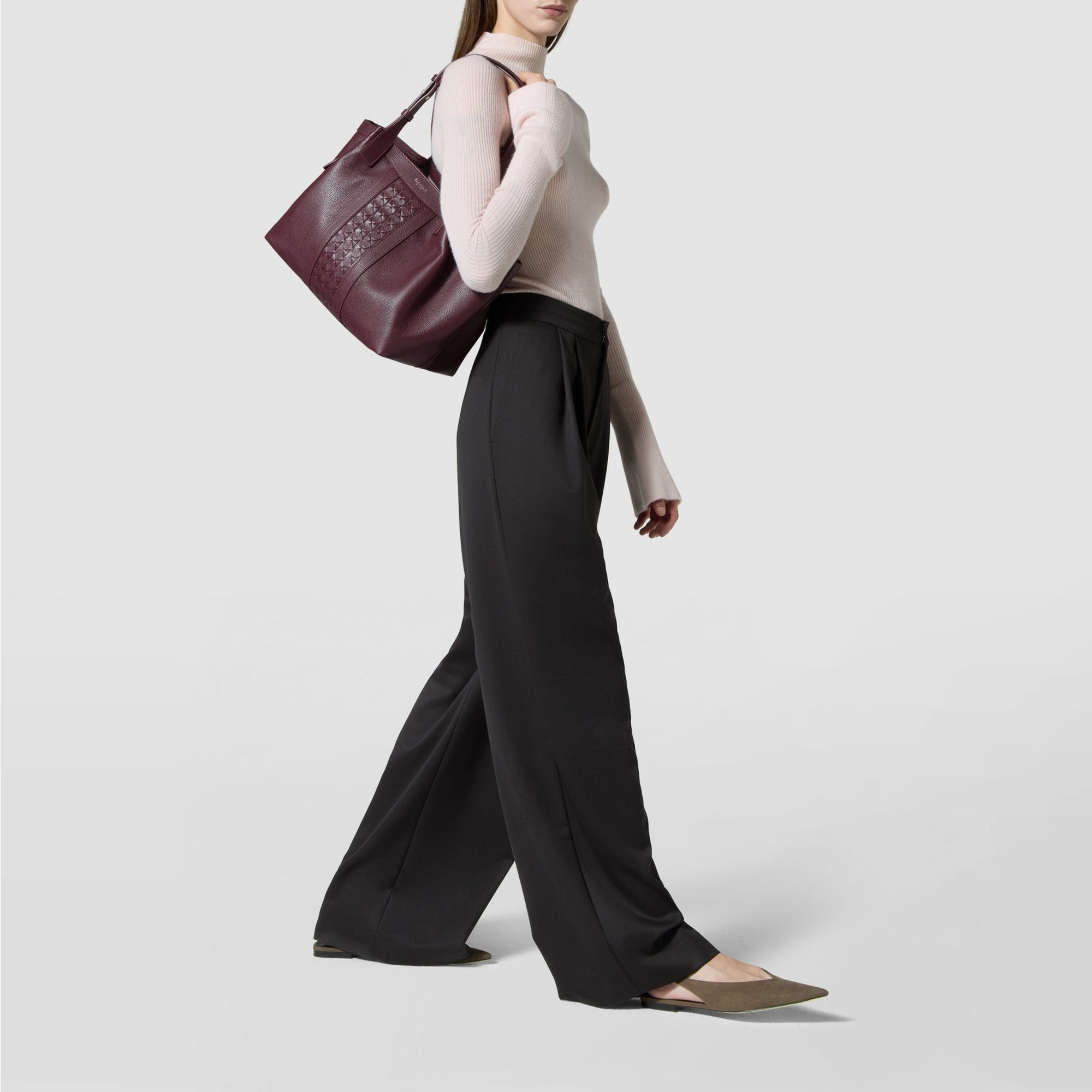 Petit sac Secret en cuir - Grape