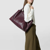 Secret leather bag - Grape