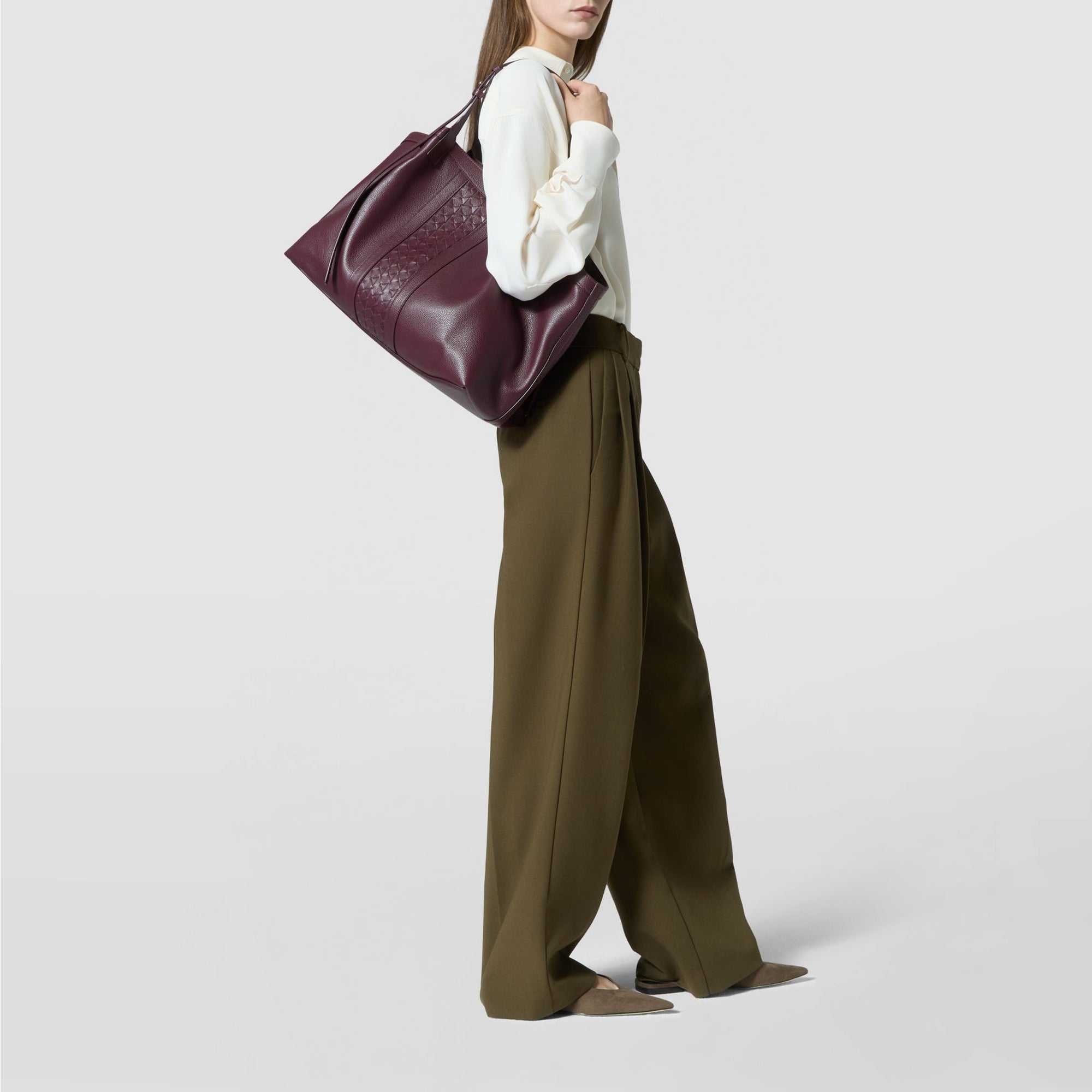 Secret leather bag - Grape