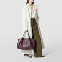 Secret leather bag - Grape
