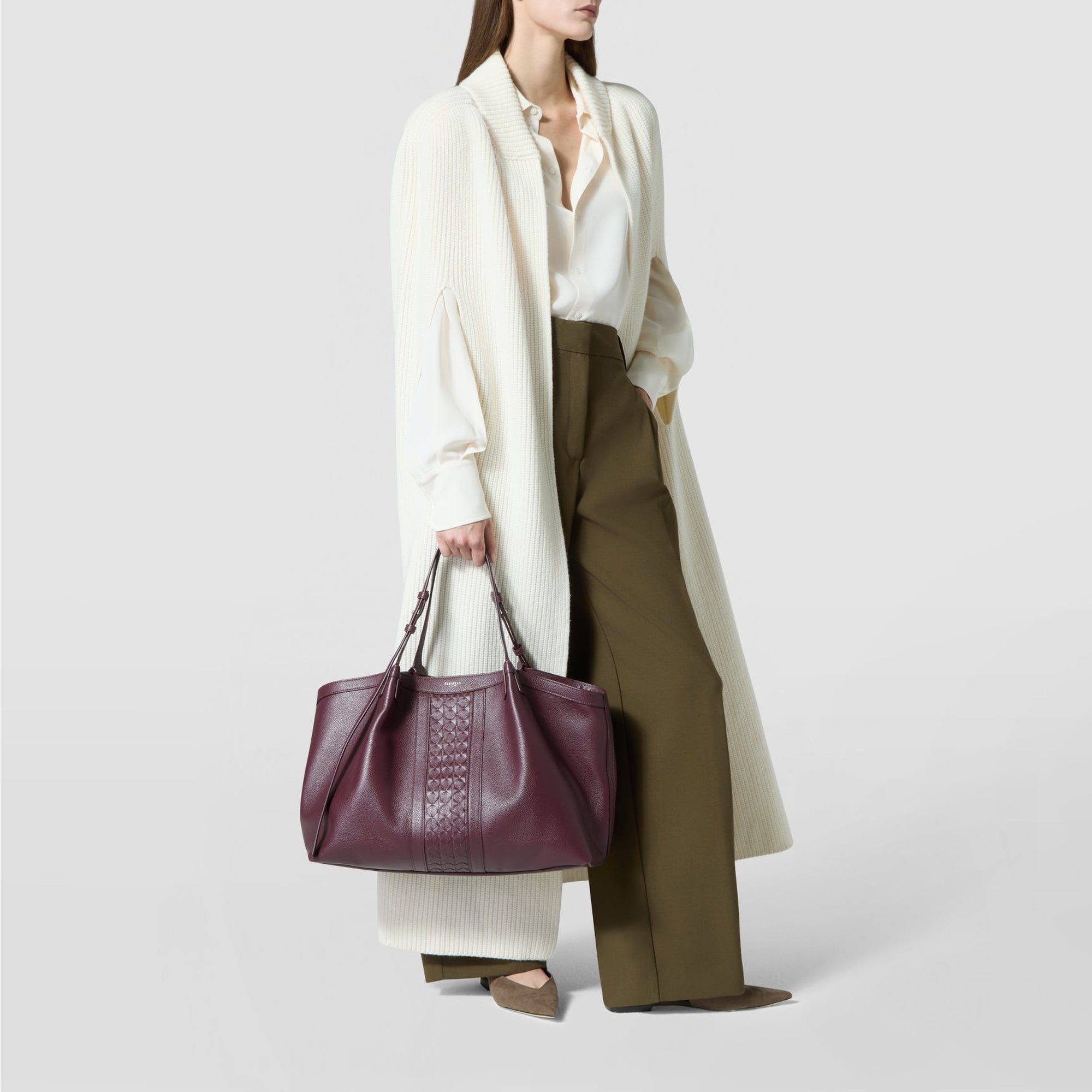 Secret leather bag - Grape