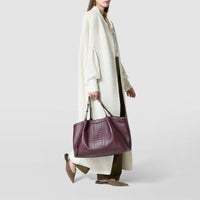 Secret leather bag - Grape
