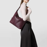 Anì leather shoulder bag - Grape