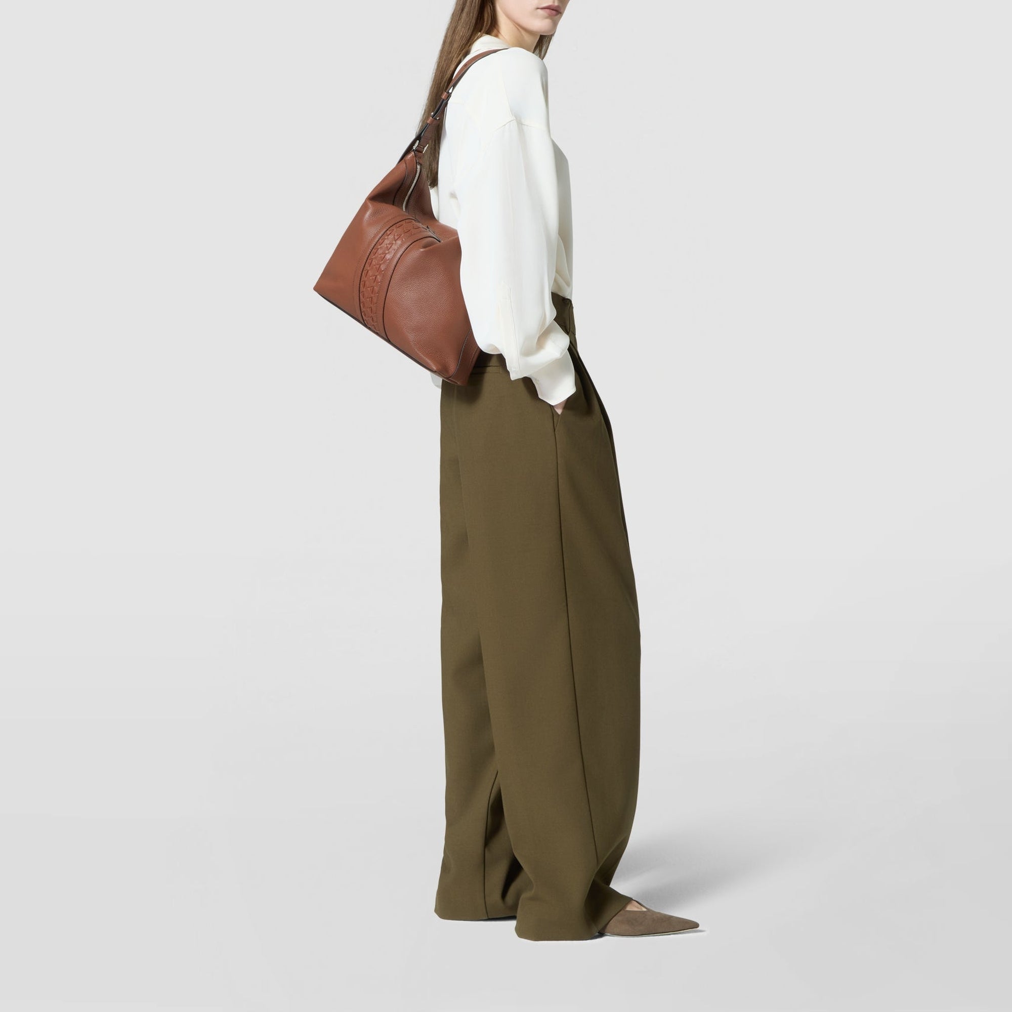 Sac à bandoulière Anì en cuir - Tobacco