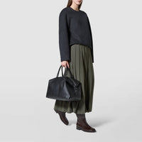Petit sac de voyage en cuir - Black