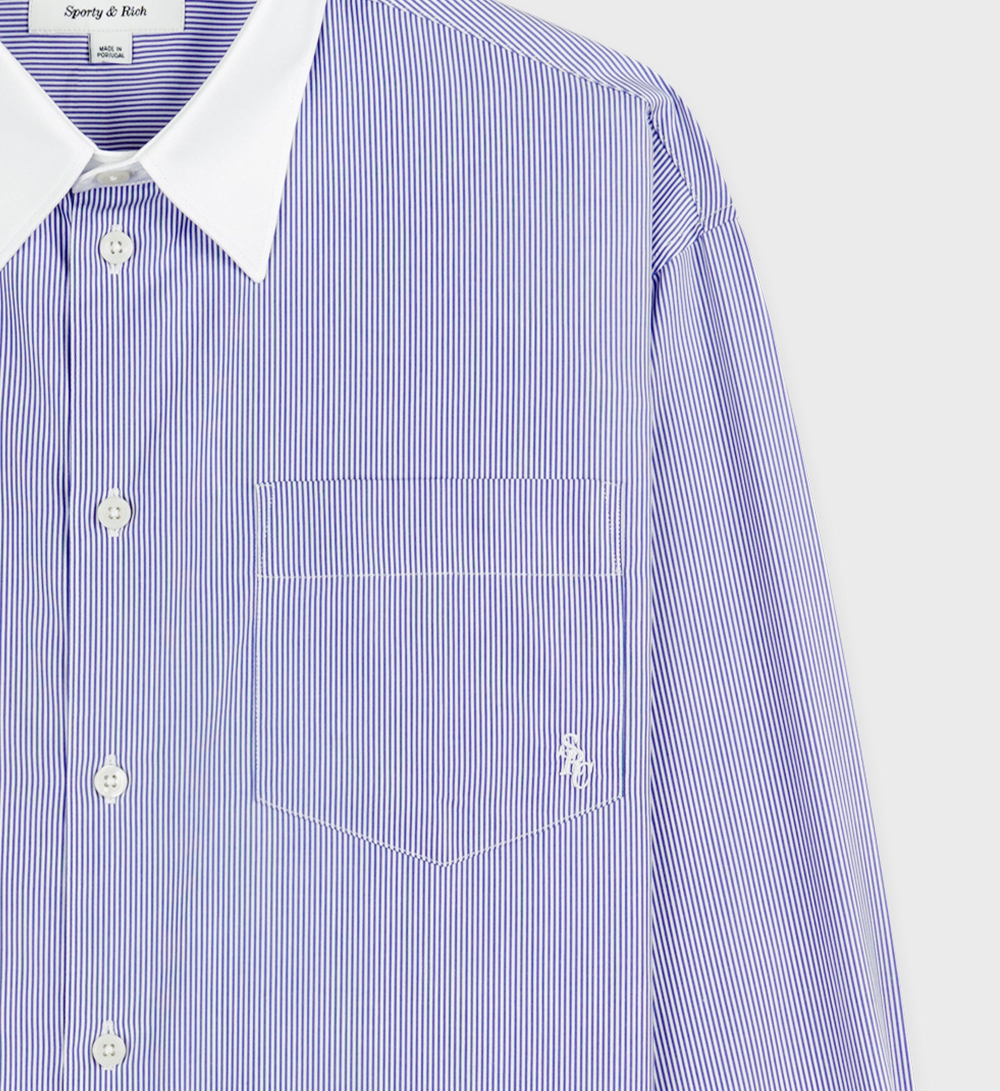 Chemise SRC oversize à rayures - Blue Striped