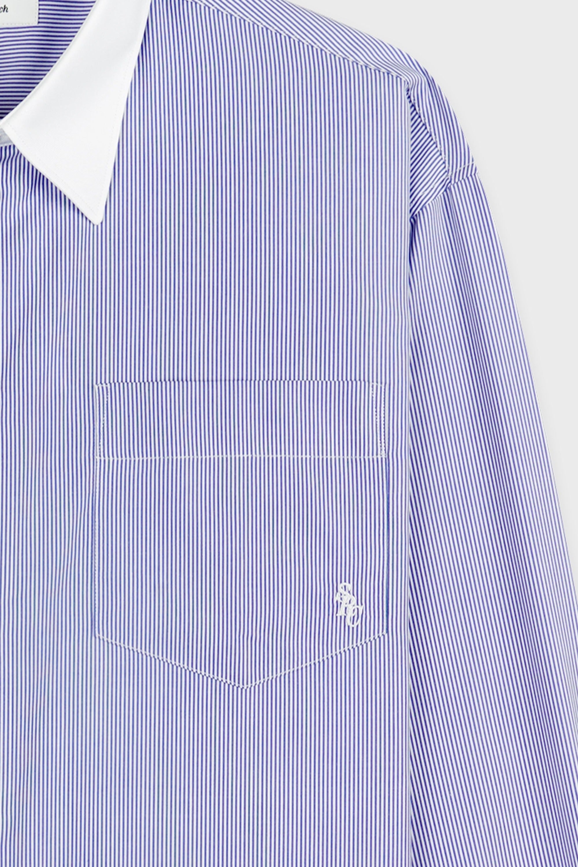 Chemise SRC oversize à rayures - Blue Striped