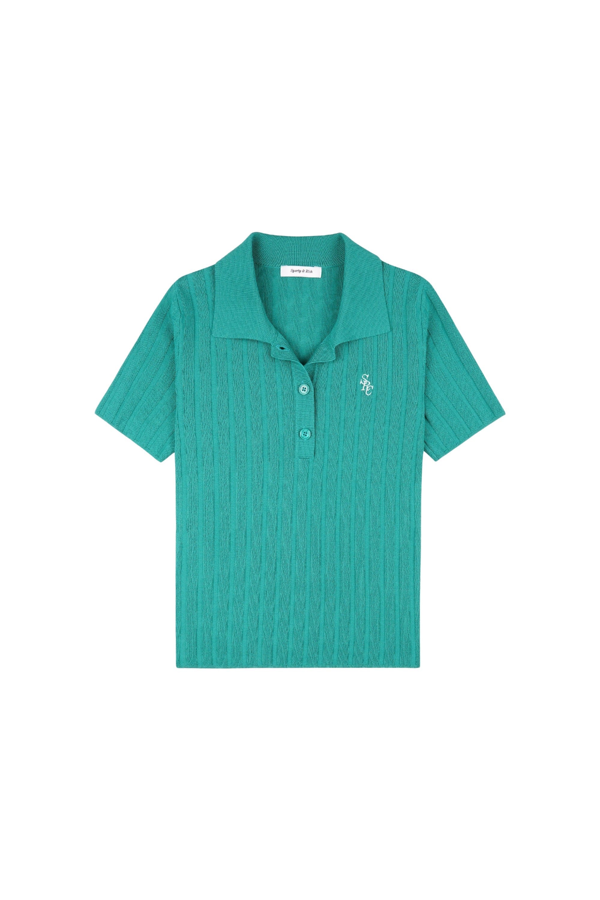 SRC polo shirt with mesh logo - Spring Green