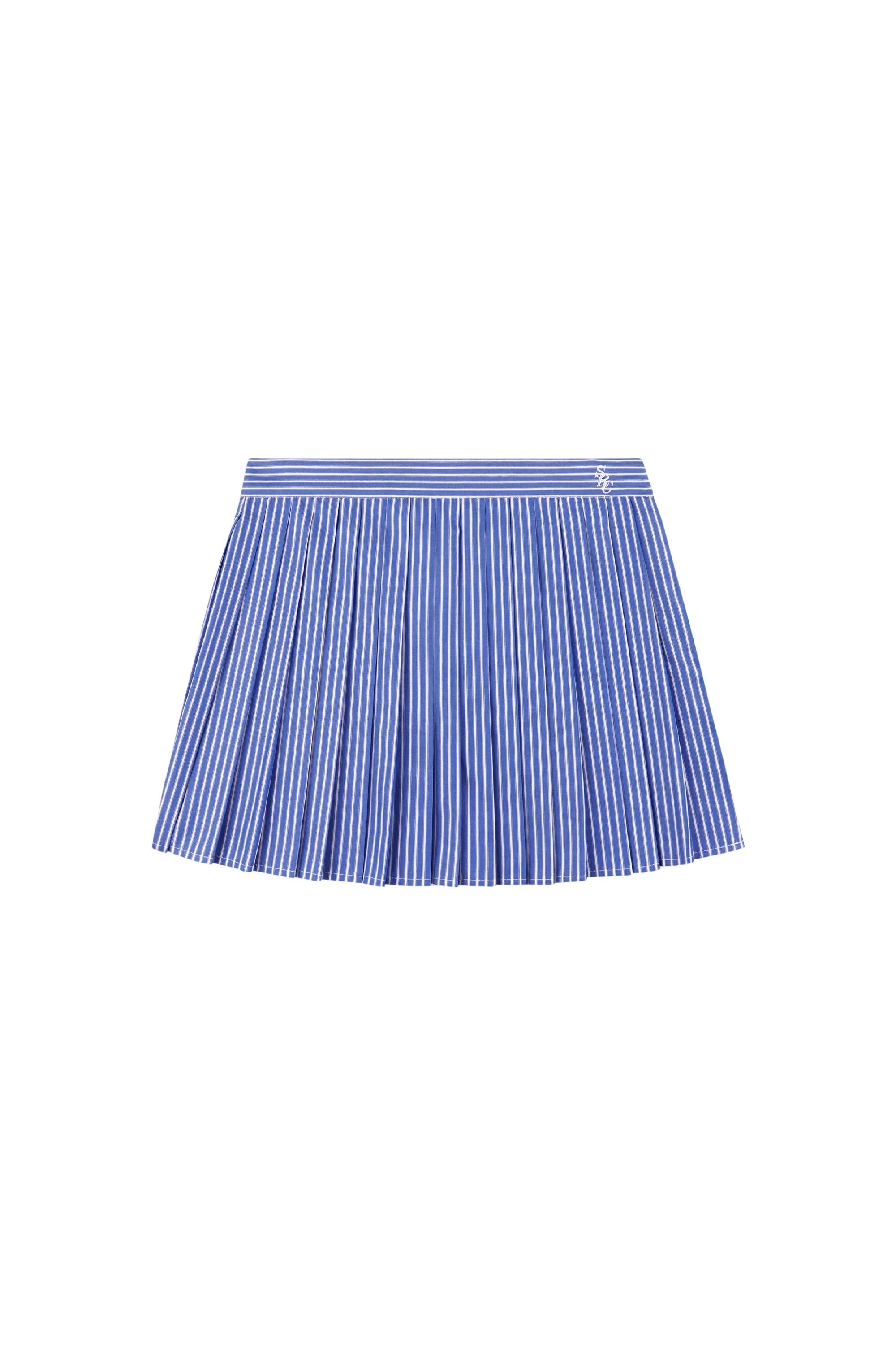 Jupe plissée à rayures - Blue Striped