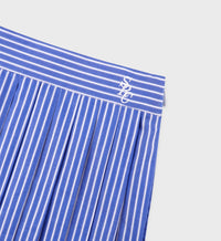 Jupe plissée à rayures - Blue Striped