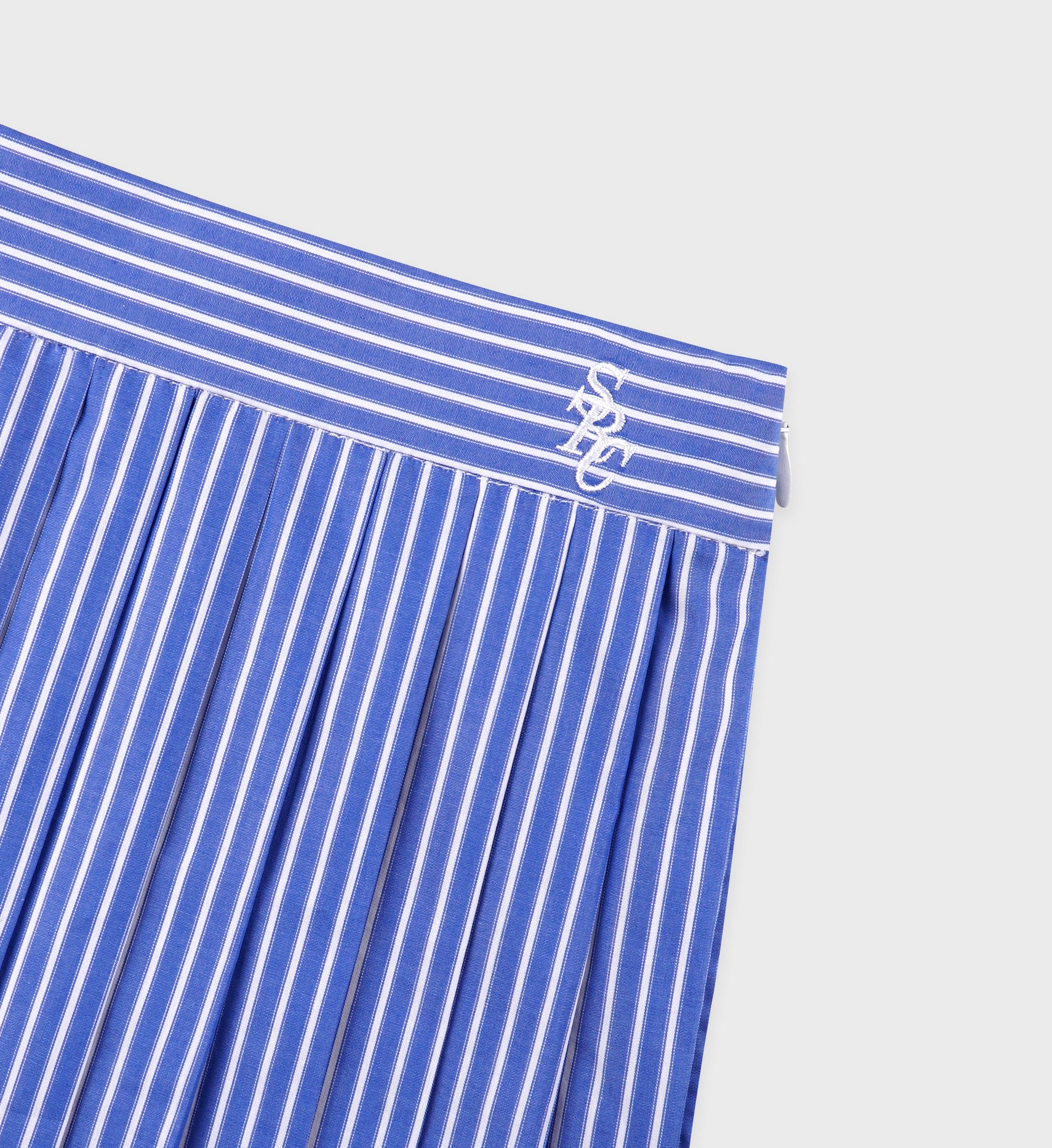 Jupe plissée à rayures - Blue Striped