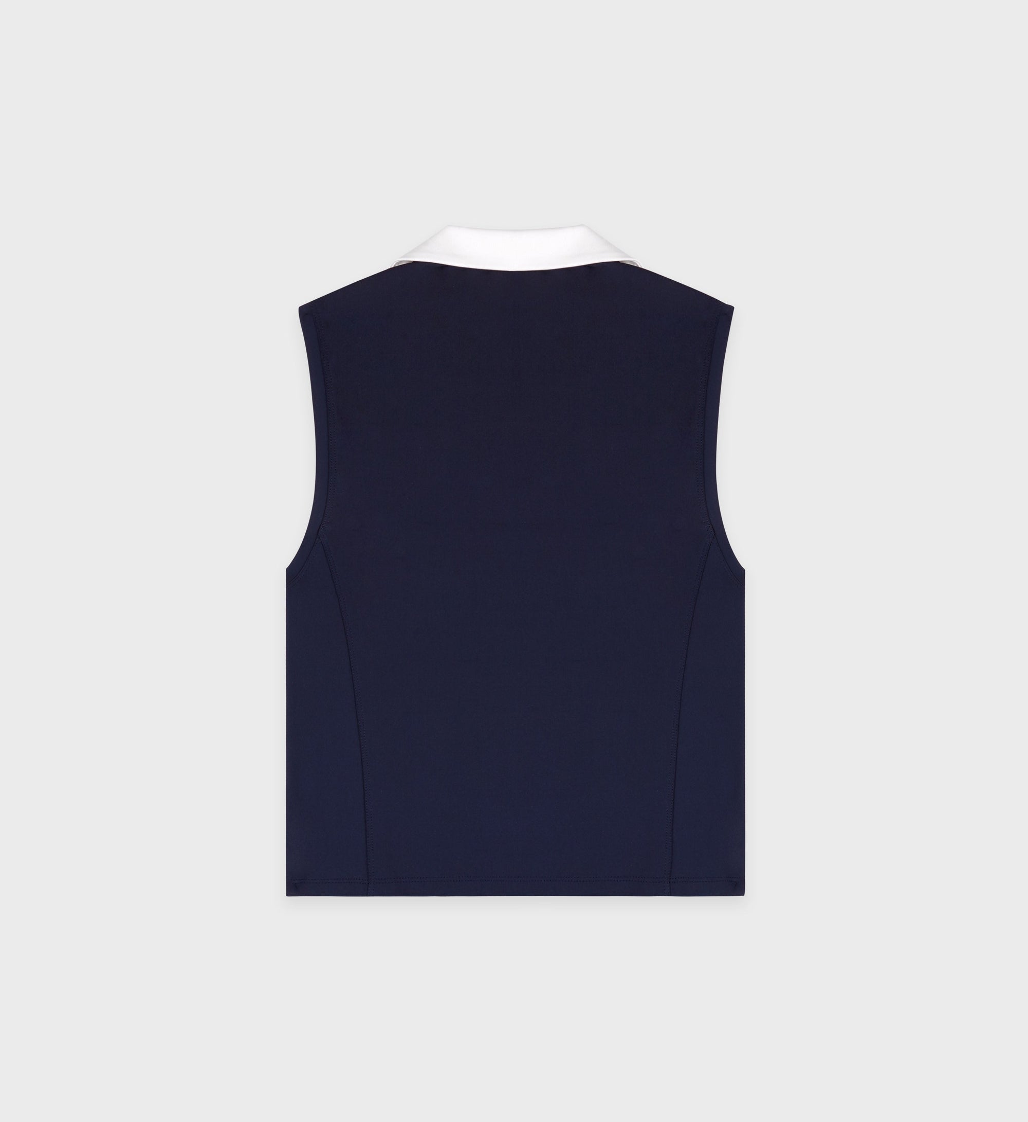 Polo SRC sans manches avec logo - Dark Navy & White