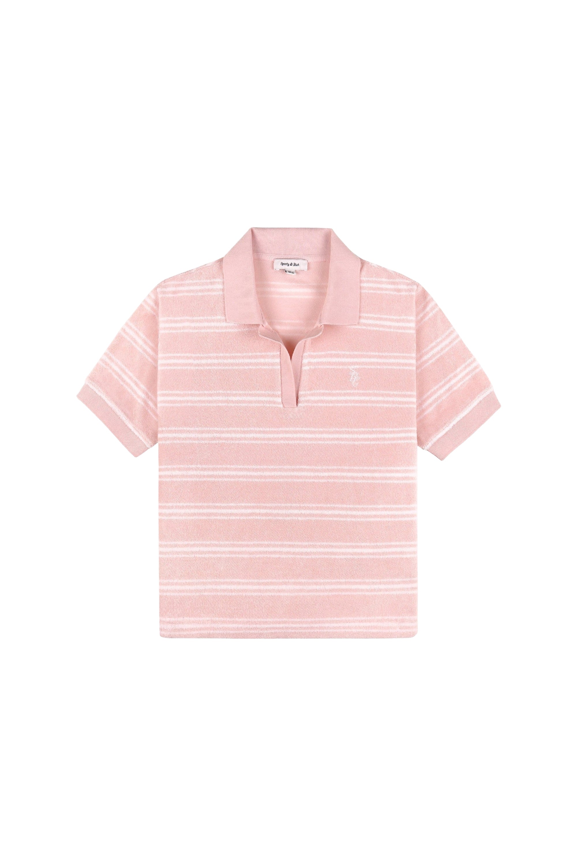 Polo SRC avec logo à rayures - Pink Striped