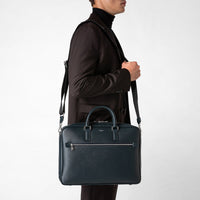 Porte-documents en cuir - Navy Blue