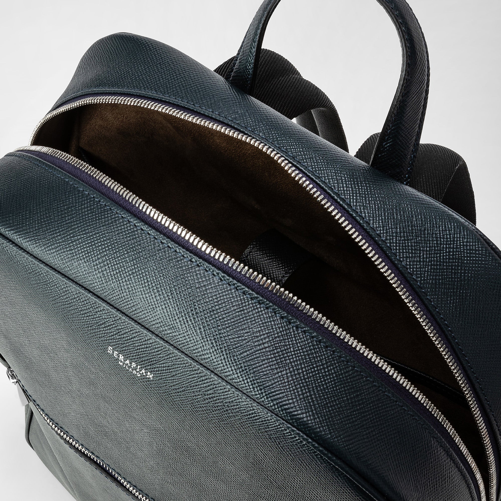 Sac à dos en cuir - Navy Blue