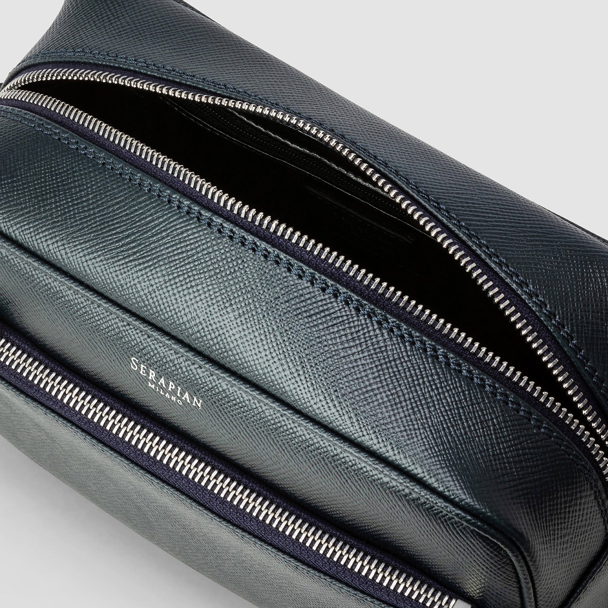 Trousse de toilette en cuir - Navy Blue