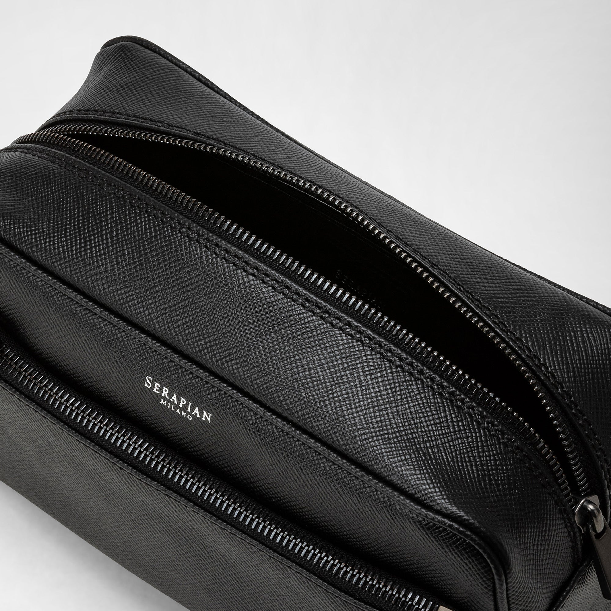 Trousse de toilette en cuir - Eclipse Black