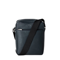 Sac à bandoulière North South en cuir - Navy Blue