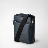 Sac à bandoulière North South en cuir - Navy Blue
